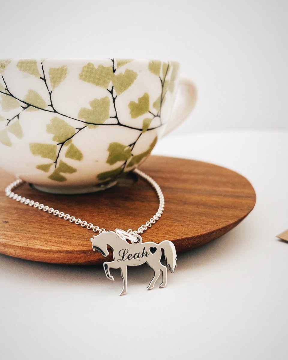 Argentium and Sterling Silver Personalised Horse Pendant and Chain ! 

#argentiumsilver #sterlingsilver #lasercut #laserengraved #personalised #horse #horsependant #pendant #horsenecklace #necklace #chain #fortheloveofhorses #letssparkle #fjietfjieuw #wedeliverhappiness