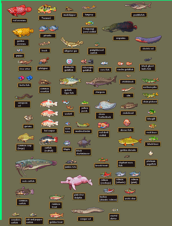 Neoriceisgood's tweet photo. Ok I have some time to kill! Give me some more small fish and small aquatic critters to add! #pixelart https://t.co/kZzO987oW3