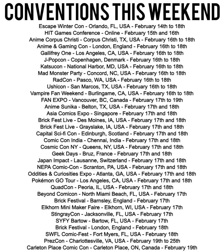 GlobalFanCons's tweet photo. 34 Conventions this weekend in 🇺🇸🌐🏴🇩🇰🇨🇦🇸🇬🏴🇮🇳🇫🇷🇨🇭
What will you be attending? #ACCTX24 #Gally1 #JPopcon2024 #Katsucon2024 #FANEXPOVancouver #GeekDays #JapanImpact2024 #PokemonGOTour #BeyondComicon #PrezCon2024 #CPCC2024 (1/3) ~ AT https://t.co/0xiCddLdMX