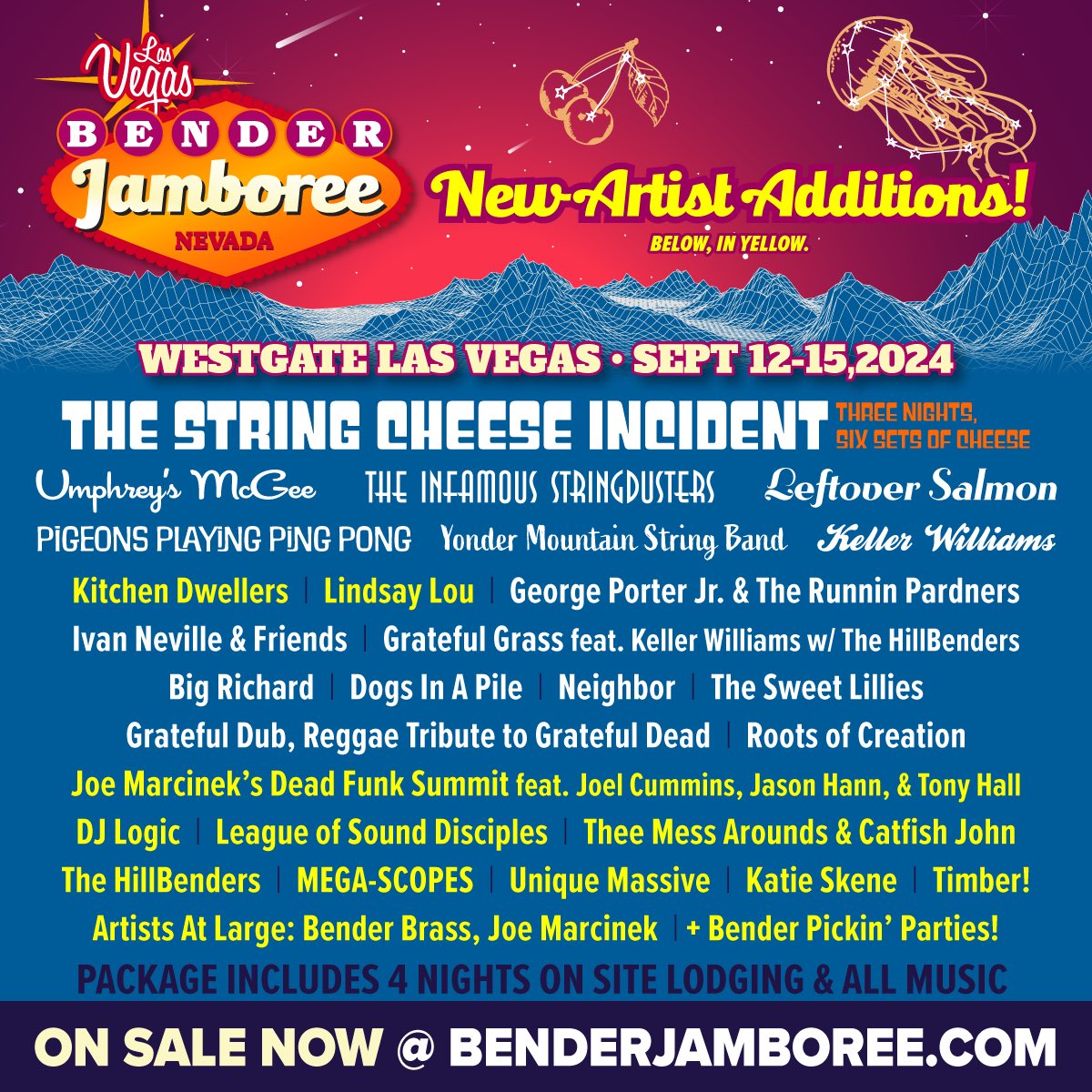 Have you seen our new artist additions? Book now at benderjamboree.com