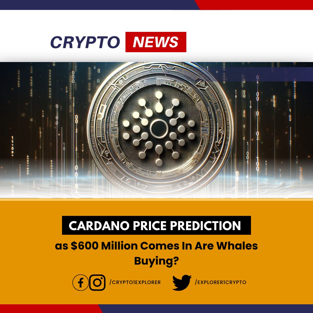 Explorer1Crypto's tweet image. Cardano Prediction 
Cardano’s price has climbed 4.1% overnight off the back of a hefty $600 million 24-hour trading volume.

tinyurl.com/y2723x86
#Bellingham #RSD24 #Rishession #TheChase #XMen97 #RedDwarf