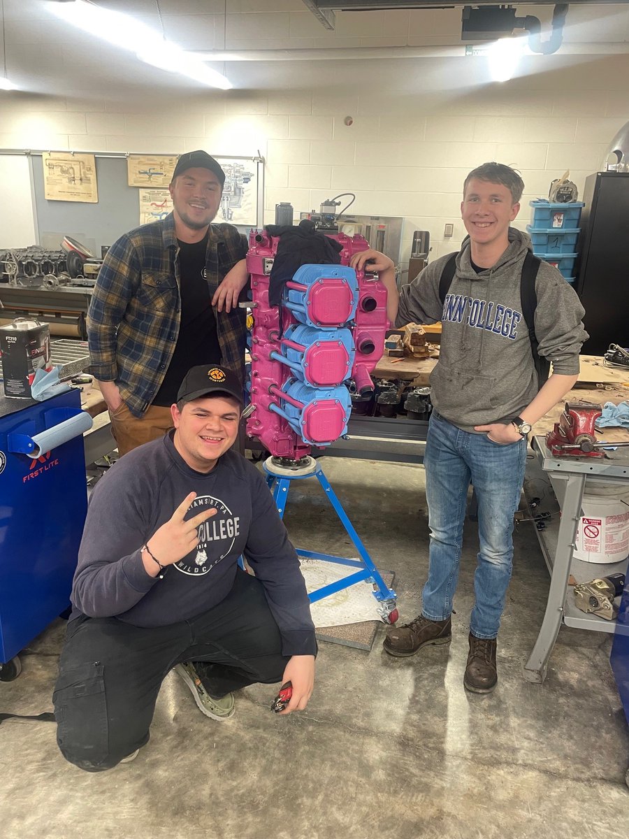 LycomingEngines's tweet photo. A few years back we donated these engines to Pennsylvania College of Technology for their aviation program to get a strong idea of how a #Lycoming works. It looks like they’re putting them to good use, This crew seems like they’d fit in well in our #ThunderboltEngine department! https://t.co/k3JKtDqCNT