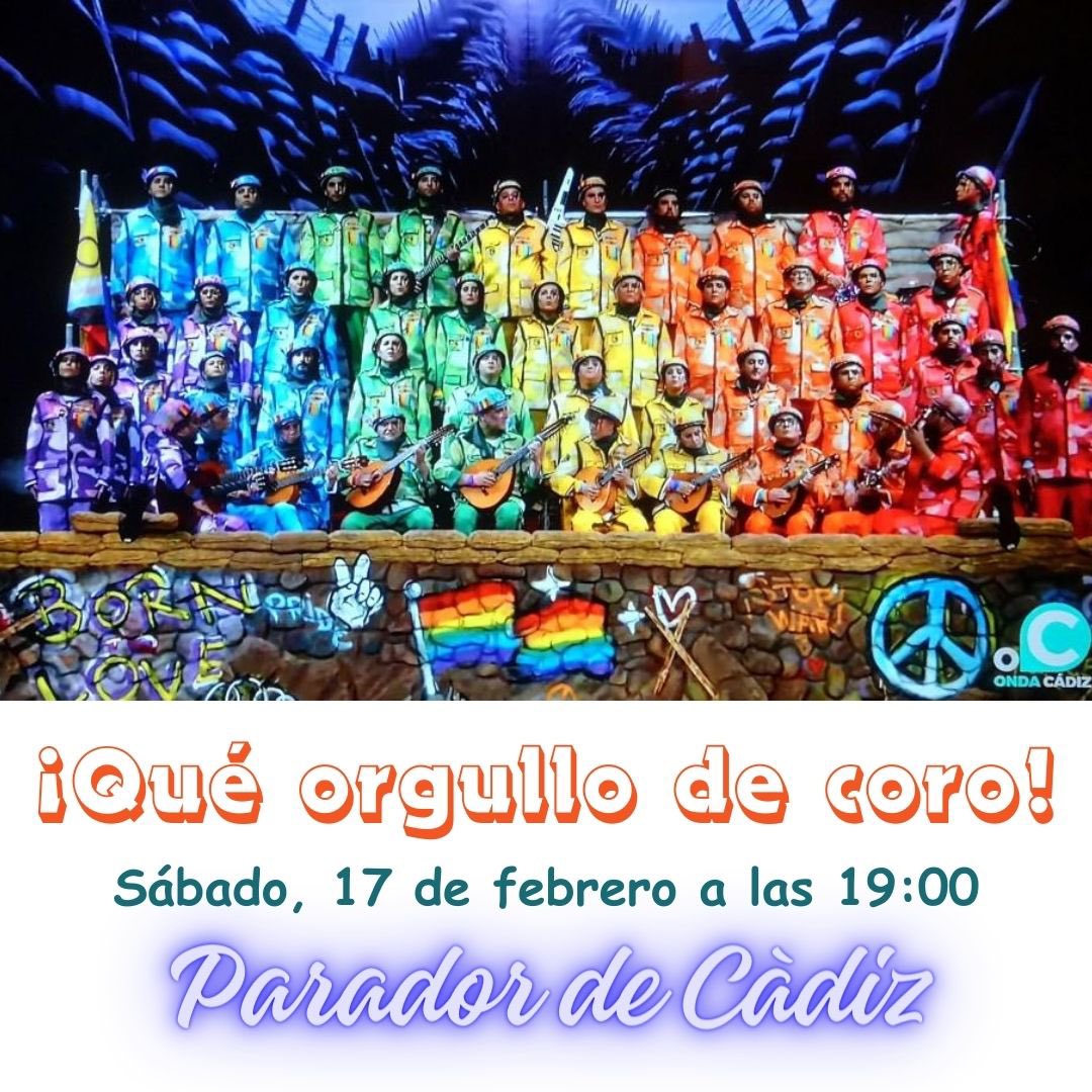 ElCorodeMerida's tweet image. 🪖🏳️‍🌈 Nos vemos este finde por tierras gaditanas, carrusel de coros y en nuestro Parador de Cádiz el sábado a las 19:00h 

@OriolaL @paradores