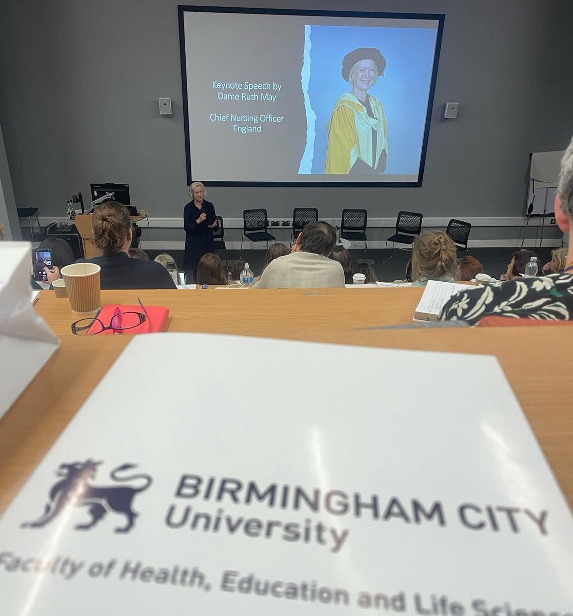 Today at the Birmingham City University Apprenticeship Conference. The theme of this conference is ‘Making a Difference’. @mybcu It was great to speak to Dame Ruth May, Chief Nursing Officer England about how Apprenticeships are making a difference to our NHS Workforce! 👩‍⚕️