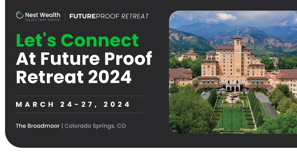 Proud sponsor of the upcoming @FutureProofAC Retreat this March in Colorado! Looking forward to being a part of this gathering of top-tier wealth management decision-makers and fast-growing financial advisors. Will we get to connect with you there? futureproof.advisorcircle.com/retreat/