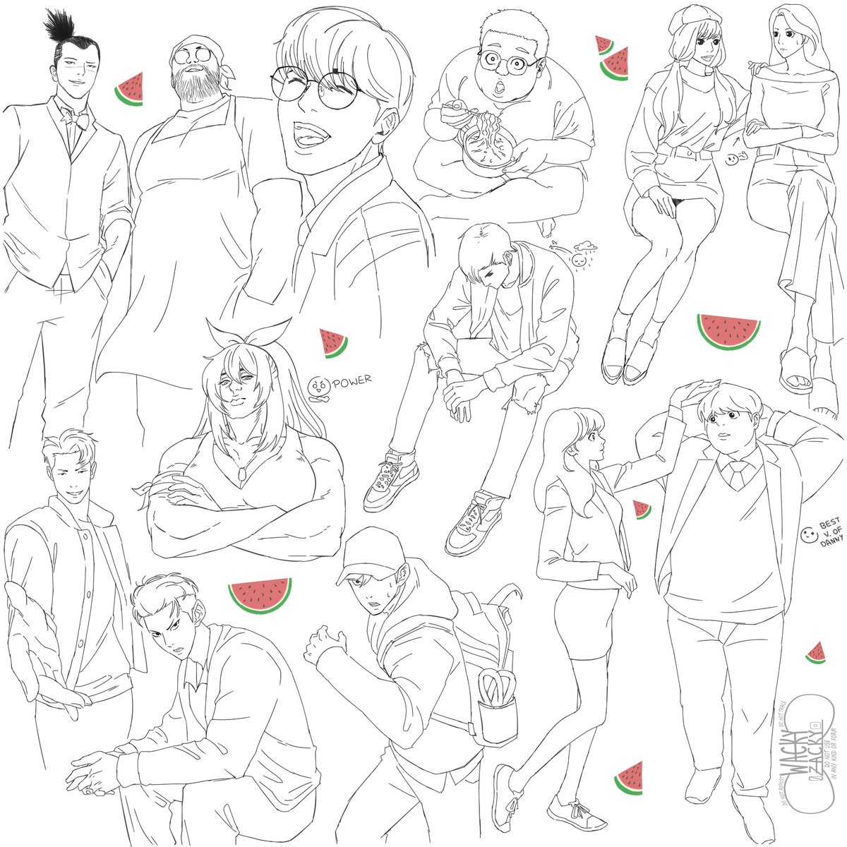 wacky0zacky's tweet photo. #Lookism #외모지상주의 #FreePalestine 
Doodledump Redraw part 3 ( ◡‿◡ )✌
Warren looks goofy lol (>▽<) https://t.co/0m97s1zDVm