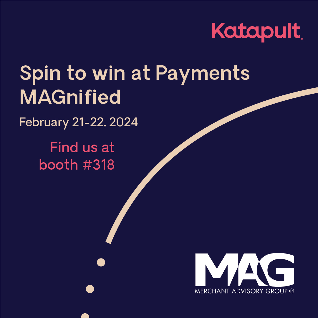 SPIN and WIN at #PaymentsMAGnified! 🎉 Visit #Katapult in booth #318 on Feb 21st & 22nd. Empower your businesses to reach and serve the untapped market segment of nearly 30% of US consumers left behind by traditional finance options.

#InclusiveFinance #financialinclusion