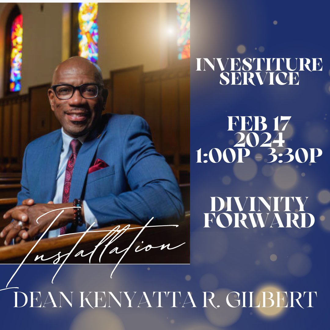 Join us for the official installation of Dean Kenyatta R. Gilbert the 17th Dean of Howard University School of Divinity #divinityforward eventbrite.com/e/dean-kenyatt…