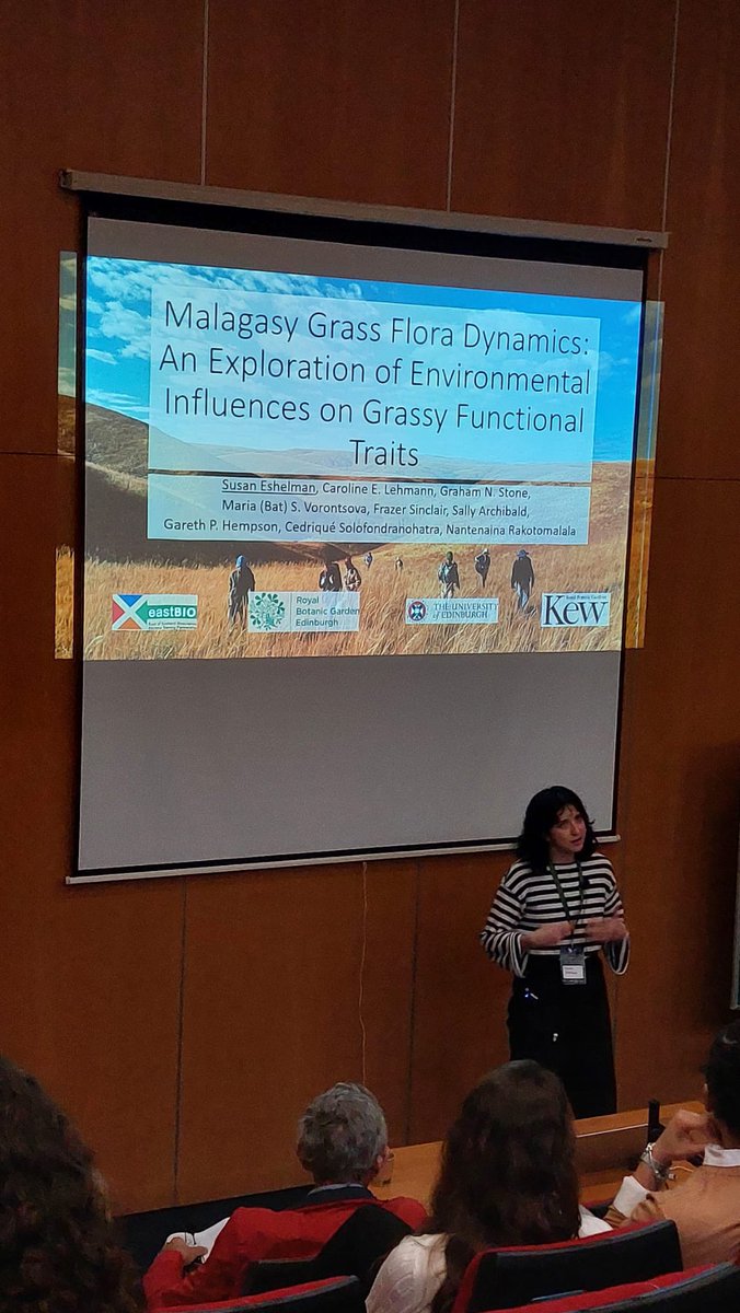 Thanks to everyone who came to my talk today at #gtoe2024 <a href="/soctropecol/">@Tropical Ecology</a> It was great to share my work on the Malagasy grasses and show the how herbarium specimens can be used to study trait-environment relationships in grasses 🌾