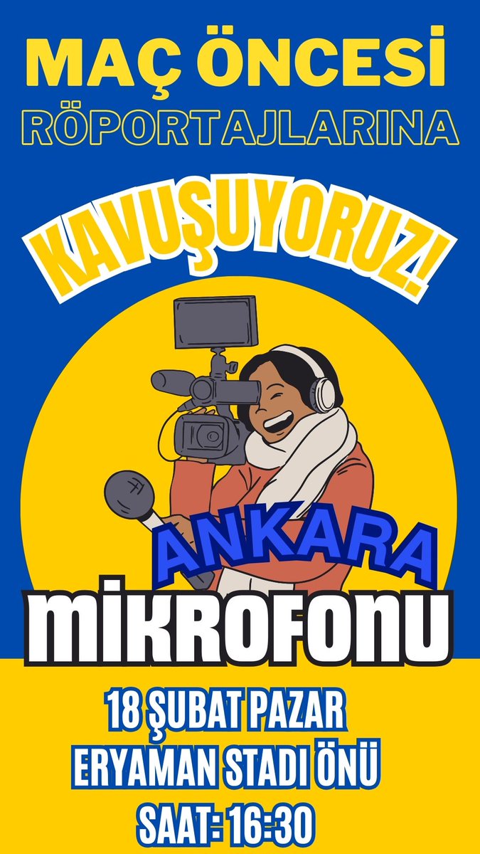 MAÇ ÖNCESİ RÖPORTAJLARINA KAVUŞUYORUZ!

Ankaragücü - Galatasaray maçı öncesi Eryaman Stadı'nda saat: 16:30'da başlıyoruz!

Not: Röportajımız hediyeli değildir!