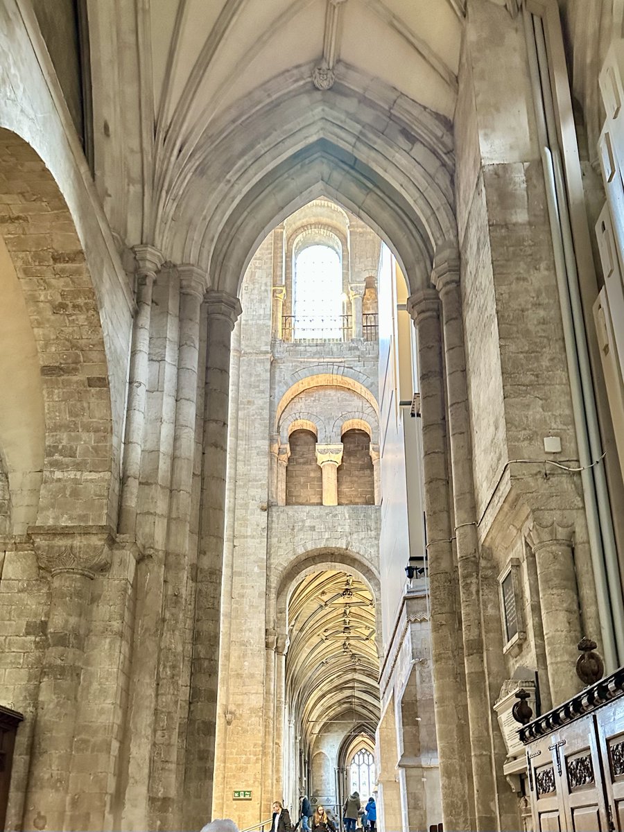 When you can't quite decide what type of arch you want, so you stick them all in.  Winchester Cathedral.