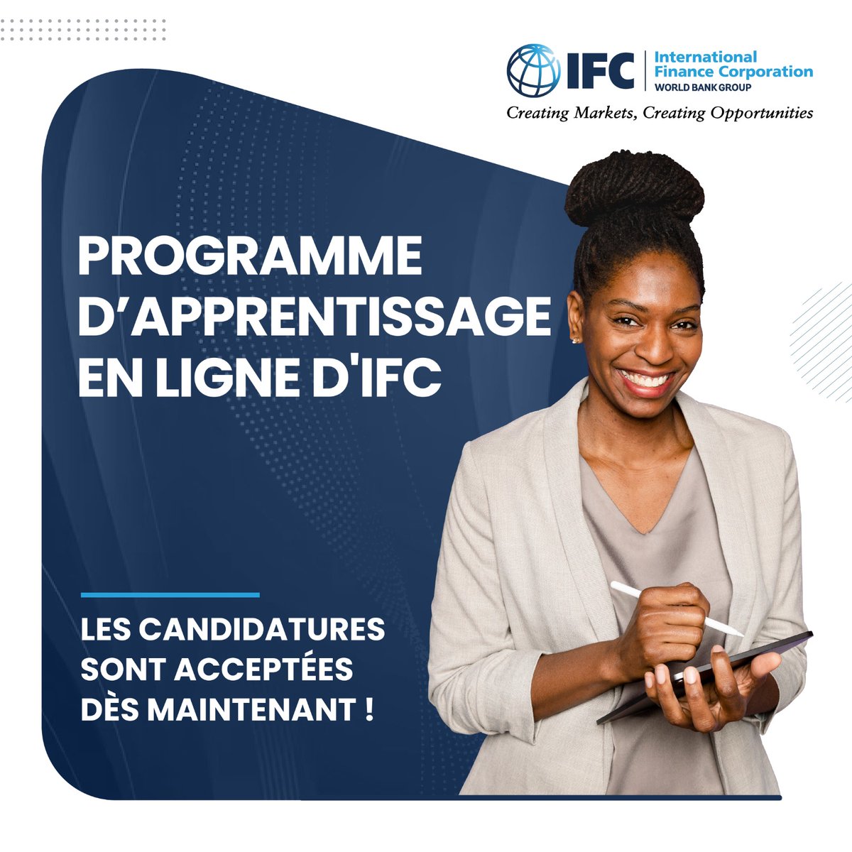 IFC_fr's tweet photo. 📢 Avis aux formatrices et formateurs passionné(e)s par la transmission de savoir à l’endroit des PME au Niger, au Tchad, au Mali et en Mauritanie.
 
Si vous êtes prêt(e) à faire évoluer votre expertise en matière de formation, postulez dès aujourd'hui  : https://t.co/8bTzPHCR98. https://t.co/9cGD2m0rBd