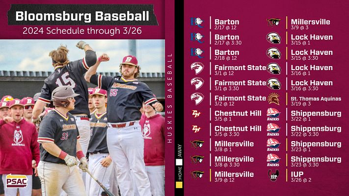 Bloomsburg Huskies Baseball tweet media