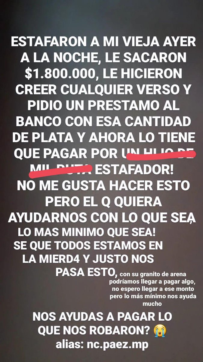 NicouPaez's tweet photo. hola gente, yo se que no todos podemos brindar ese granito de arena! esta complicado el tema del dinero pero nos pasó esto... Me ayudan mucho RT o citando para que pueda llegar a alguien de arriba que nos pueda ayudar! el banco ya nos dijo que no pueden hacer nada 🥺🙏🏻 https://t.co/XgRGiGOzxJ