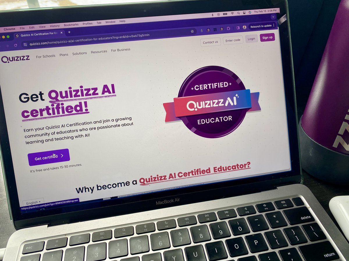 KyleNiemis's tweet image. Today is the day, it's officially launched!!! 🚀

The @Quizizz AI Certified Educator Course is now live! 🎉

I hope you all learn a ton of ways to leverage AI to save you time and make your students smile. We had a great time creating it 😀

quizizz.com/join?gc=998928…

#edtech…