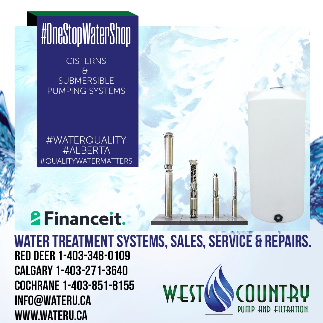 Looking to upgrade your water system at home? Consider installing a submersible water well pump system with a cistern! This efficient and reliable system will ensure a steady supply of water for all your needs. Info@wateru.ca

#westcountrypump #onestopwatershop #pumps #cisterns