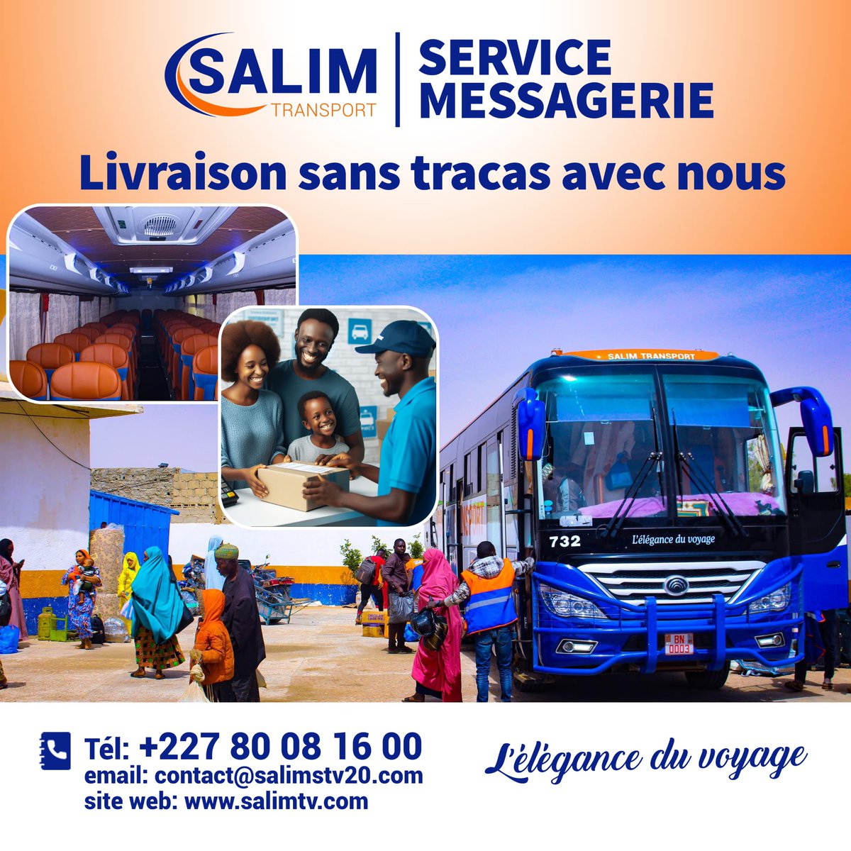 ] MESSAGERIE [ 
Faites confiance à ce qui se fait de mieux en matière de service de messagerie. Avec l’élégance du voyage vous aviez l’assurance d’envoyer, de recevoir et la livraison de votre colis 📦 sans encombre. C’est la fiabilité assurée !
#salimtransport #Elégance #colis ´