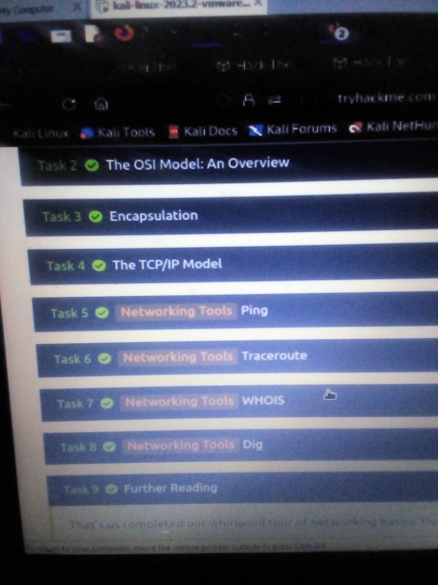 cyberzee_'s tweet image. After completing the networking fundamentals YouTube videos.I needed where I will practice what I learnt. So I decided to go back to my completed tryhackme introductory networking and went over it again.
I learnt how to use #networkingtools like #ping,#traceroute,#whois and #dig