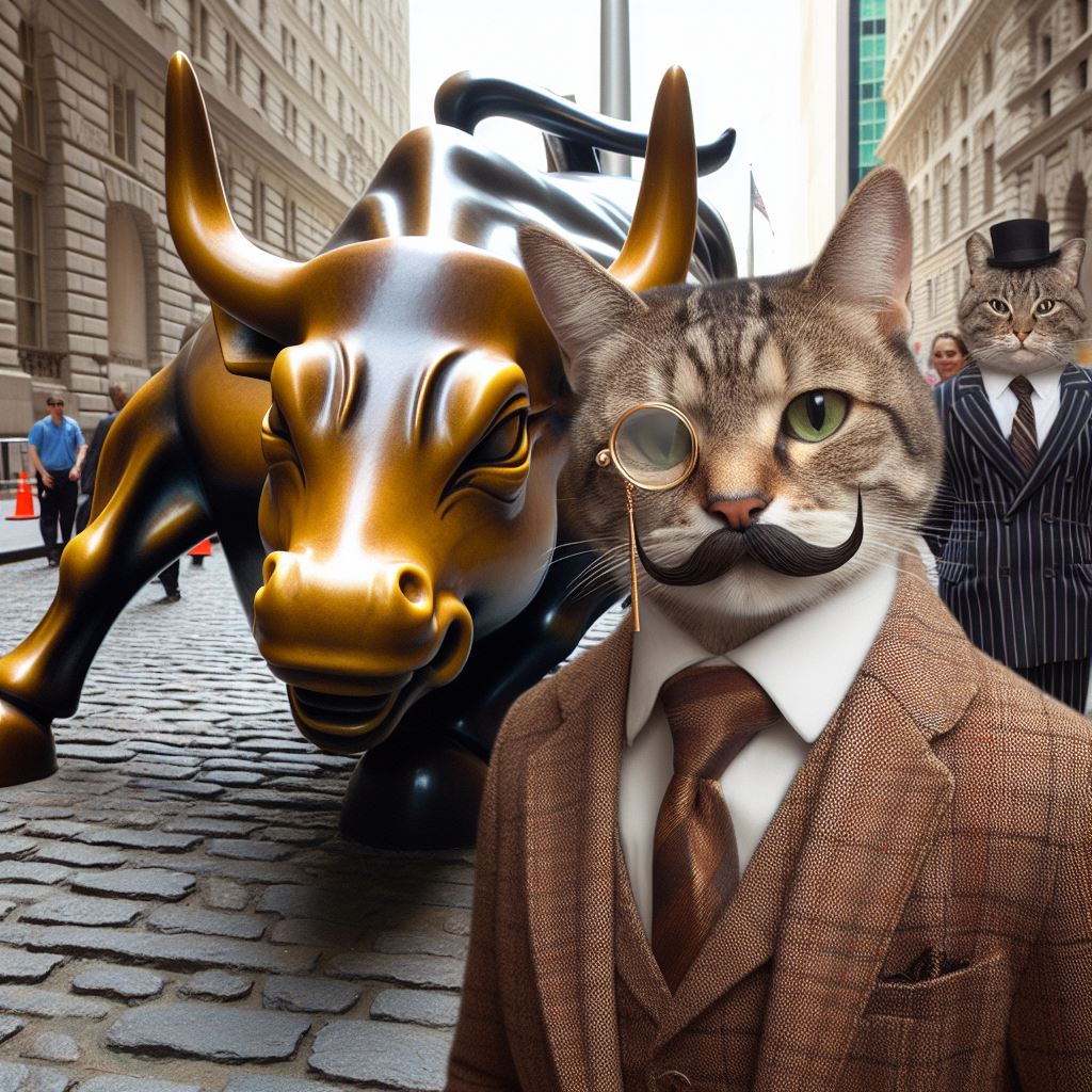 #ChairmanMeow's petition to get the Wall Street bull replaced by a cat is off to a slow start, but they'll see sense in the end. The 'first they laugh at you' phase doesn't last forever.

#Decats