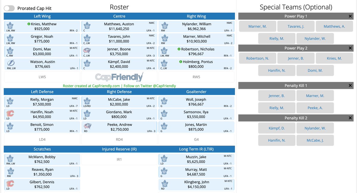 Hey Brad, giving you these ones for free. Slide in my DMs if you're looking for an Assistant GM. 👀 #LeafsForever <a href="/MapleLeafs/">Toronto Maple Leafs</a> #HockeyTwitter #NHL