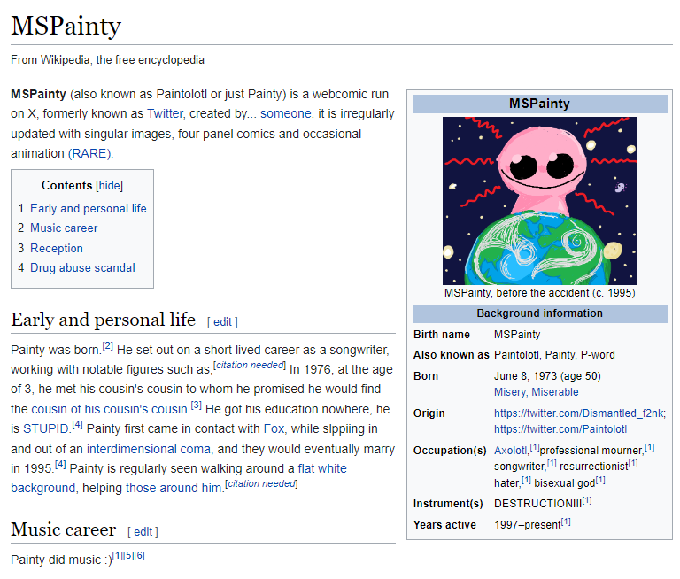 Paintolotl's tweet photo. I got wikipeida page?! https://t.co/8hn2kE1vjZ