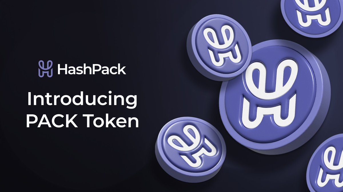 BREAKING NEWS 📢
Introducing PACK token!

PACK token is the official utility token for HashPack.

A utility token that’s made for the community, to reward our loyal supporters, and provide value for both new and existing users of HashPack.

Launching early Q2 2024.

(1/2)