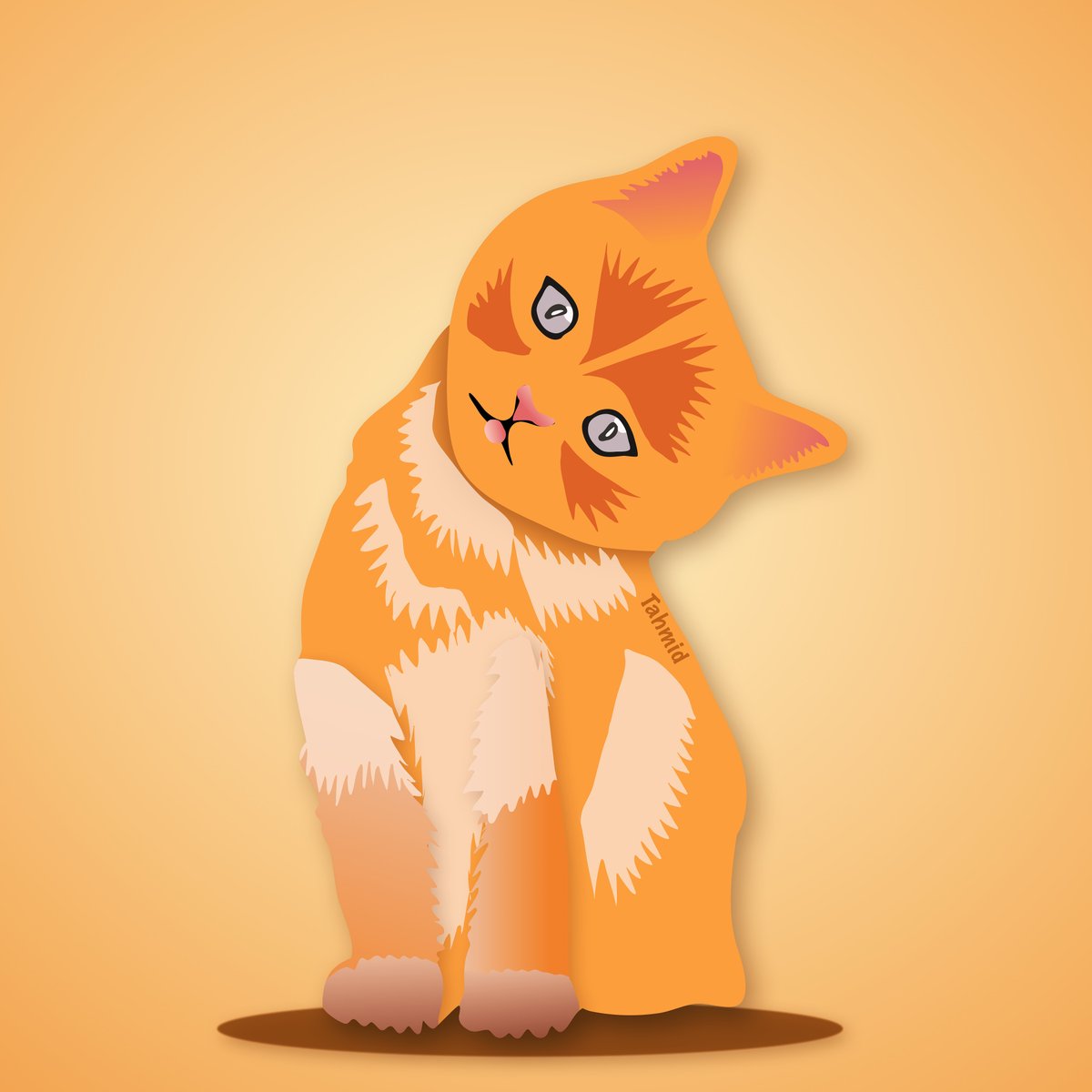 GraphiCatto's tweet image. How’s life going? ❤️‍🔥

#illustration #Cat #Drawing #Photoshop #digitalart #illustrator