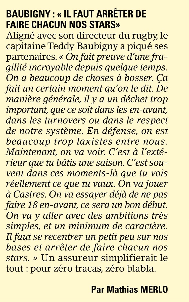 Très important de (res)sortir les propos de Teddy Baubigny qui sont très justes. 

via Midol