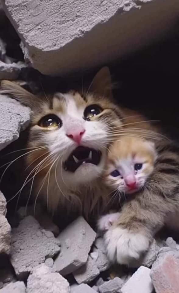 فلسطین میں جو کچھ ہو رہا ہے اس کی وجہ سے رونے والی بلی کی حقیقی تصویریں،ذرہ سوچئے انسانوں کو کیسا لگے گا ۔