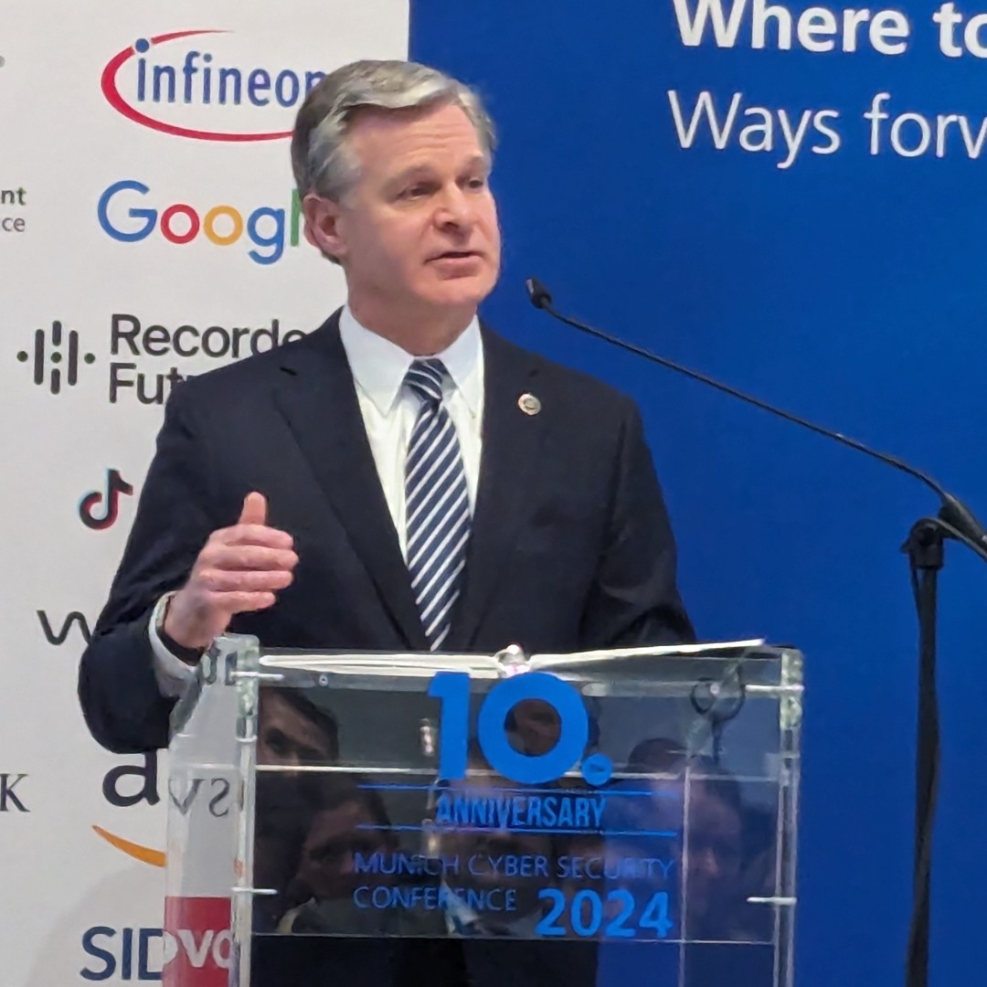 Today, #FBI Director Wray announced Operation Dying Ember in his keynote address at the Munich Cyber Security Conference (#MCSC2024). This joint operation disrupted Russian cyber criminals targeting Americans. Read his remarks: fbi.gov/news/speeches/… #MCSC24