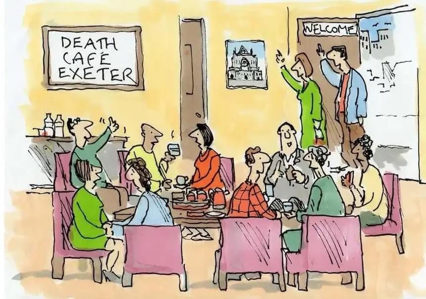 We would love to see you at the #Exeter @DeathCafe on Sunday 25 February 1230 @ExeterLibrary who generously provide us with a private space