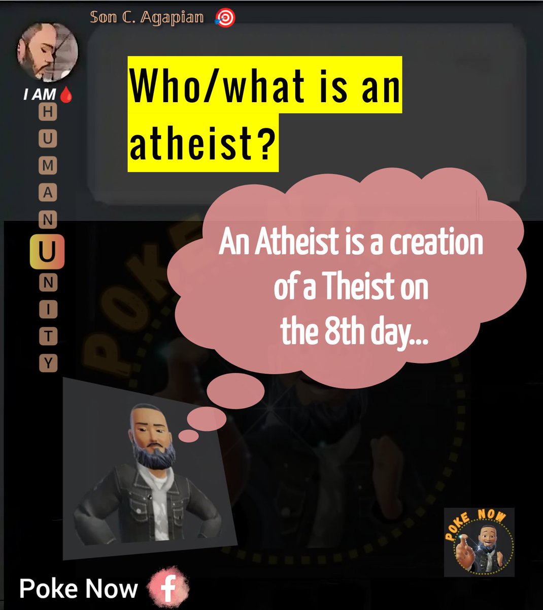 Pokenow9's tweet photo. #PokeNow 
#theist
#atheists
#thursdayvibes https://t.co/B7K6R9bTuT