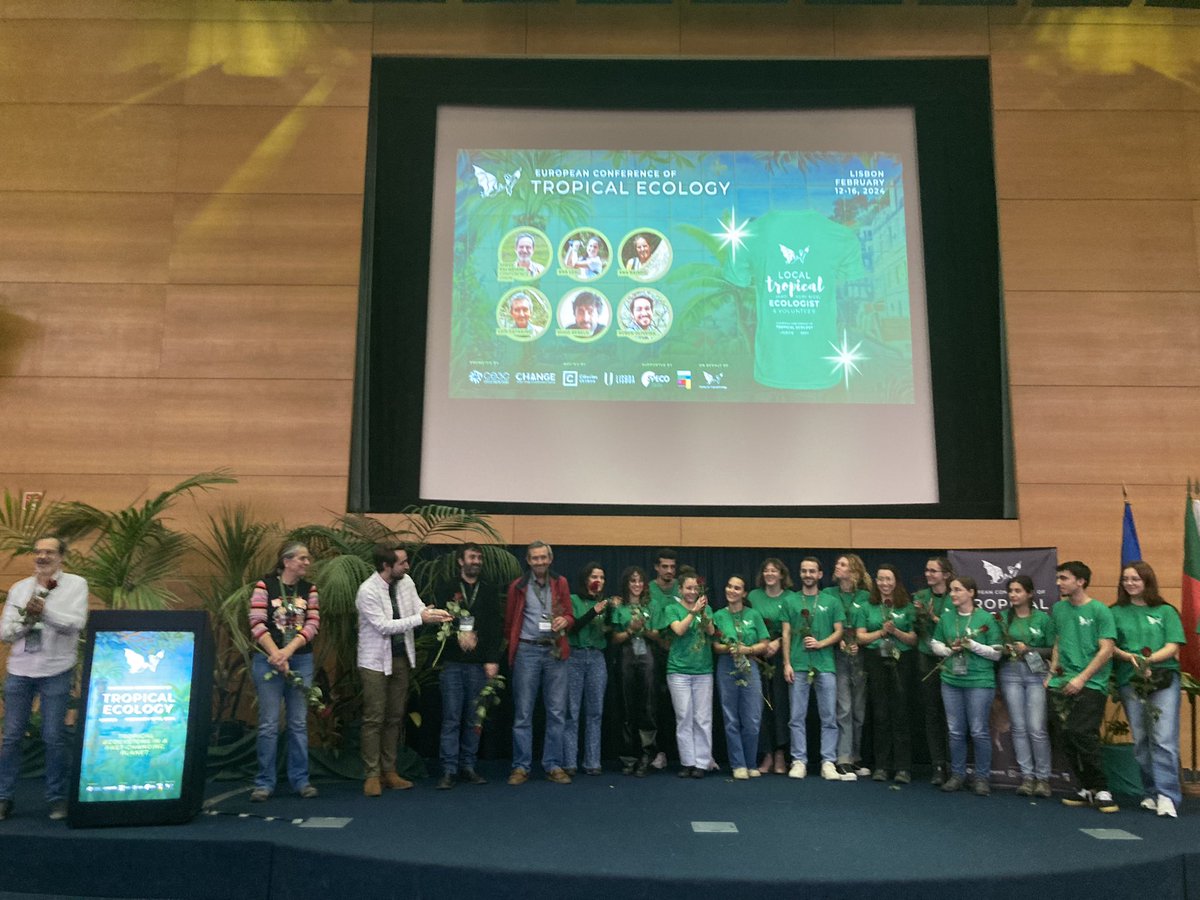 From #gtoe2024 to #gtoe2025 during the pineapple ceremony - Thanks to Chair Jorge Palmeirim and his green t-shirt volunteer team and organizing committee for hosting us at @cE3c @TMB_cE3c @FC_UL @ULisboa_ - and see you at @UvA_Amsterdam in February 2025 Chaired by William Gosling