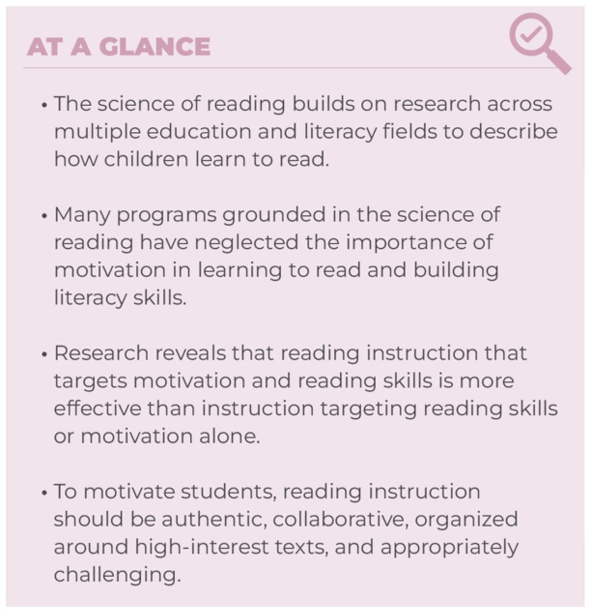 'PA, phonics, fluency, vocabulary, & comprehension need to be explicitly taught & practiced. However, if we teach these components of reading w/o regard for motivation, we are undermining our efforts at supporting students’ literacy learning.' @pdkintl tinyurl.com/ytdx7j9n