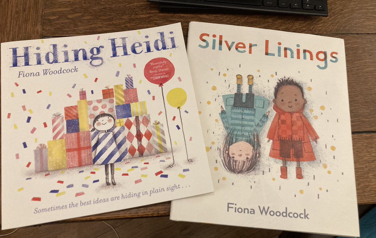 Wonderful event today with @FionaWoodcock and I got Silver Linings & Hiding Heidi signed! Thank you Fiona & Words and Pictures Bookshop @FrannPG