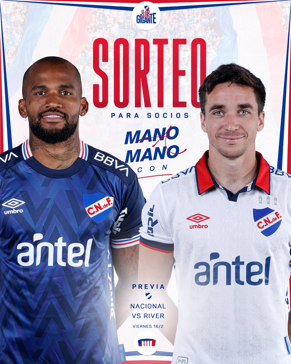 🍀 𝙎𝙊𝙍𝙏𝙀𝙊 

👉🏻 Participá del #ManoAMano exclusivo para socios con el <a href="/luismanotamejia/">Luis Mejia</a> y Mauri Pereyra en la previa del partido 🆚 River

Para participar:  
✅Reposteá este tweet  
✅Comentá tu número de socio y arrobá a 2 Bolsos

ℹ️ Sortearemos 2 socios + 1 acompañante c/u