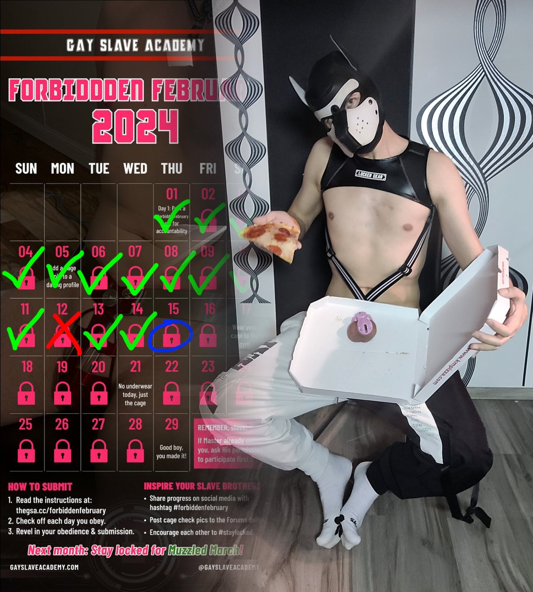 🔐 15 – does anyone want pizza? 🍕🤭 
#ForbiddenFebruary #StayLocked