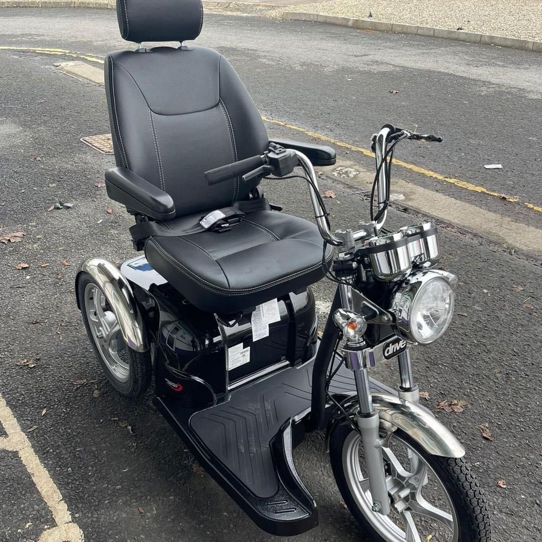 What a looker!

**New scooter**

Check out the Drive Sport rider.

8MPH
25-30 mile battery range 

Available at Bann Mobility, Portadown for £3900