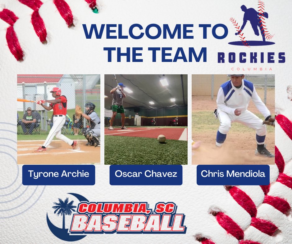 ColaSC_Baseball's tweet image. The Columbia Rockies are on fire! Introducing the talented rookies drafted in the 2024 Columbia, SC - Men's Baseball draft. Join us in welcoming them to the team! Get ready for an amazing season ahead! #RockiesPride #NewTalent #2024Draft #columbiasc