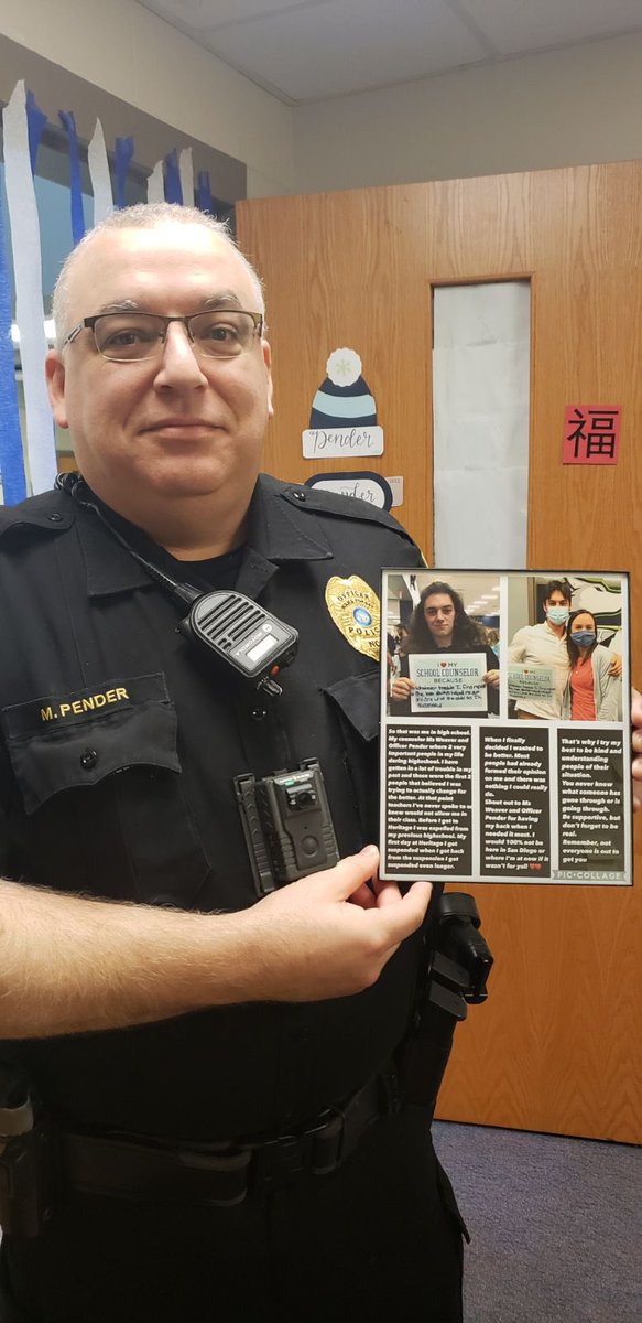Shout out to SRO Officer Pender! He is the BEST of the BEST in keeping us safe, building relationships with students in supporting them to graduation and beyond, AND always keeping a healthy stock of cold Dr. Pepper zeroes. @WakeForestPD