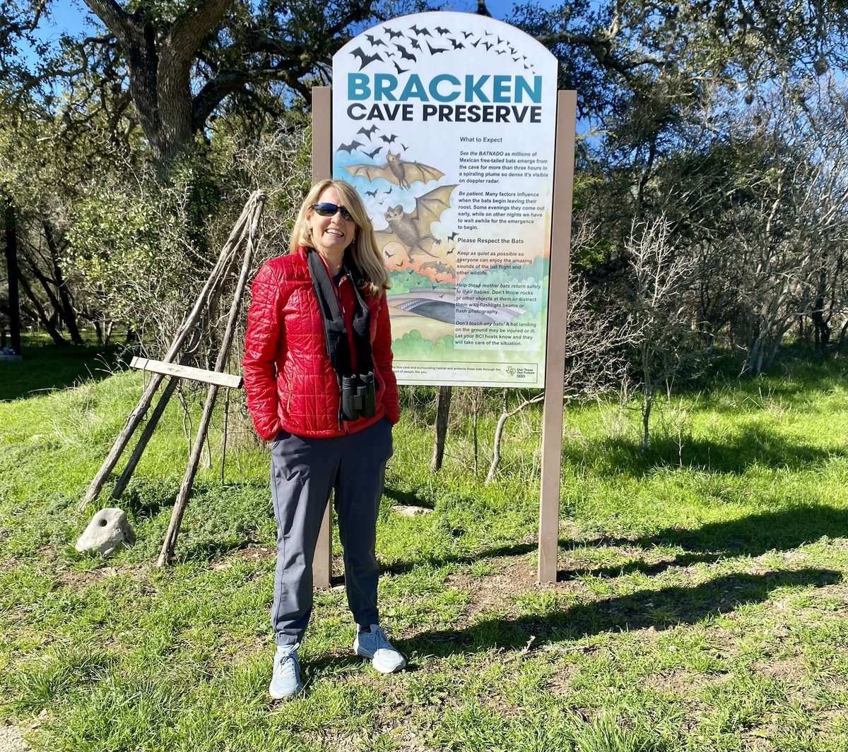 Thanks to our colleagues from the @nature_org leadership team for visiting some of our people and projects in Texas this week! We had a wonderful tour of Honey Creek and Bracken Bat Cave with @JenMorrisNature, @DiversityPage, @MegZGold and others. #oneconservancy