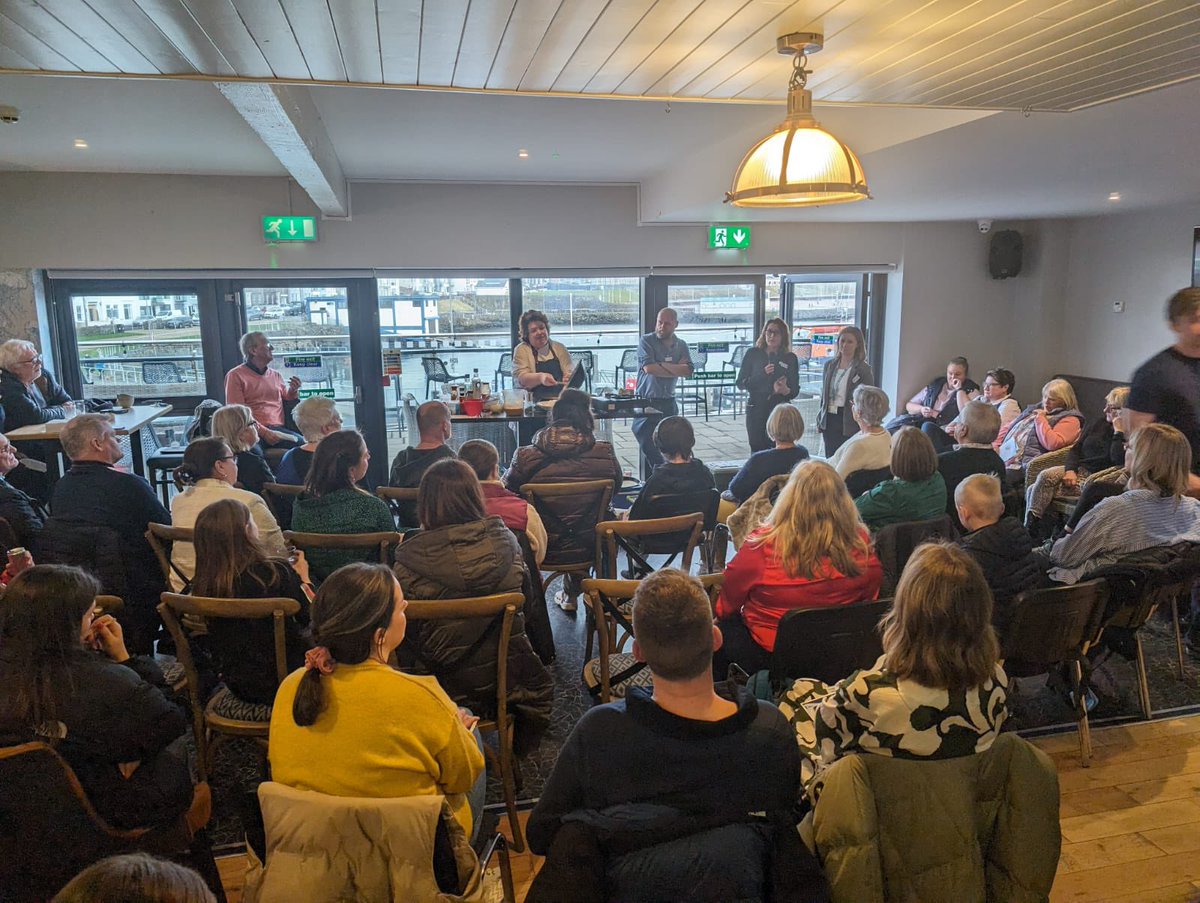 Portrush was the ‘plaice’ 2be today at our Fish for Families @niscifest event w/ @paulacooks Thanks to our collaborators & to all who came-we hope you've learned sthing new & that u feel inspired to eat more fish! Watch this space for #NICHEFish research 🐟🎣