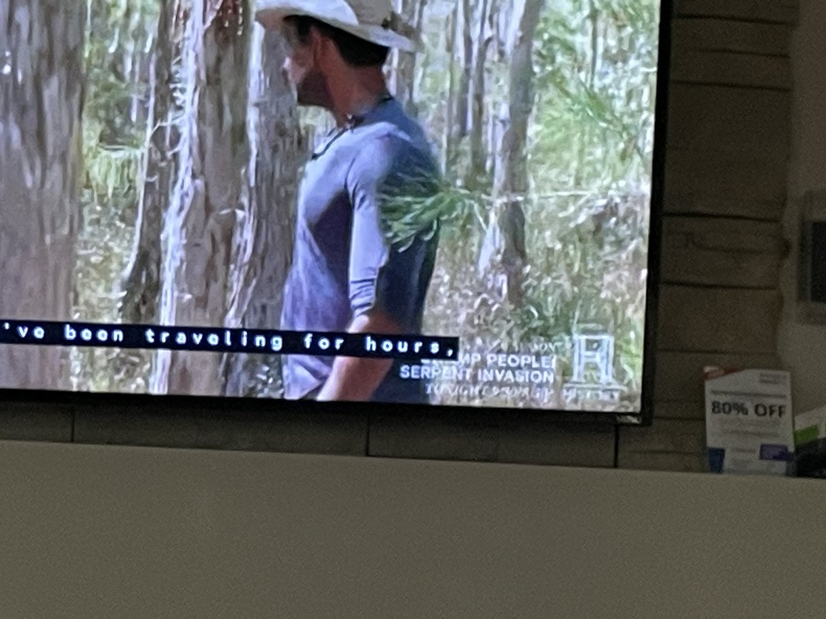 DRCusirid's tweet photo. @lmhorg LMH is playing Swamp People: Serpent Invasion in the ED waiting room. Maybe it’s to encourage a few of us to go home https://t.co/o1WcQgdplV