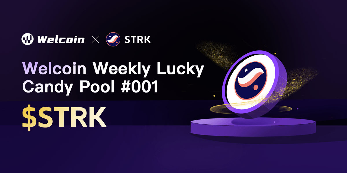 Welcoin_Offical's tweet photo. 💜 #Welcoin Weekly Lucky Candy Pool #001 💜
🌟 $STRK @Starknet 🌟
💰 15 $STRK & 25 $USDT Bonus for 10
✅ Follow @Welcoin_Offical
✅ Join https://t.co/4WVPblg2gK
✅ Bring the #WelcoinWeeklyCandyPool, send your valuable suggestions & Token you want Welcoin to list in the TG group https://t.co/GBSSlqzAdb