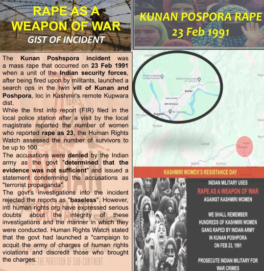 Decades of oppression persist in #IIOJK, particularly against women. #International intervention is crucial to halt #HumanRights violations and bring justice to the #Kashmiri people. #KunanPoshpora #IndianArmy #ResistanceDay dailytimes.com.pk/1172912/kashmi…