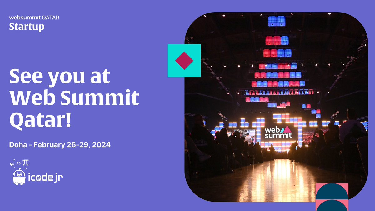 iCodejr.com (@icodejr) on Twitter photo We're over the moon to share that <a href="/icodejr/">iCodejr.com</a> is gearing up for #WebSummitQatar and is all set to dive into the startup programme. Can't wait to connect with everyone there!
#coding #codingforkids #ThinkCodeInnovate We're over the moon to share that <a href="/icodejr/">iCodejr.com</a> is gearing up for #WebSummitQatar and is all set to dive into the startup programme. Can't wait to connect with everyone there!
#coding #codingforkids #ThinkCodeInnovate