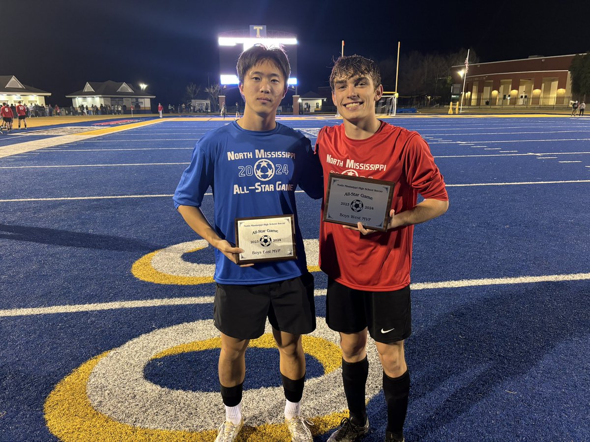 ⚽️ Boys Final Score ⚽️
West - 6
East - 1 

East MVP - Tony Shin - Starkville

West MVP - Tyler Starnes - Hernando