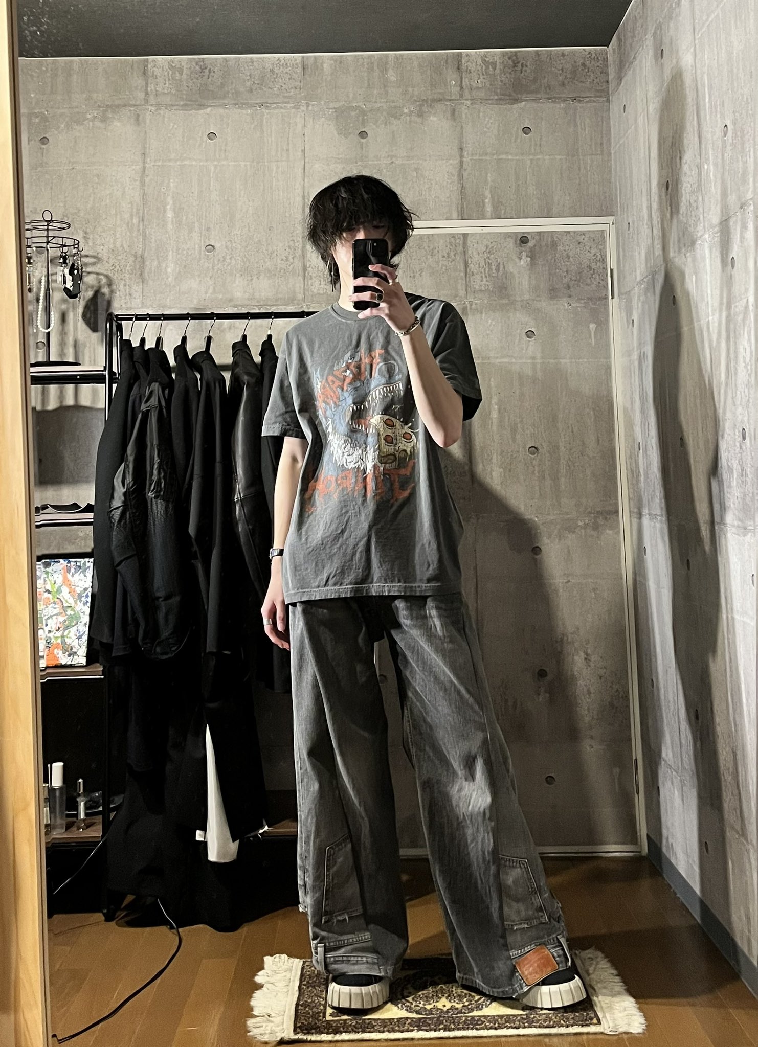 ピザラ人狼 ヴィンテージ　Tシャツ L　ビンテージ ピザラ人狼 半袖 Tシャツ ビンテージ加工 L 2025年最新】ピザラ人狼の