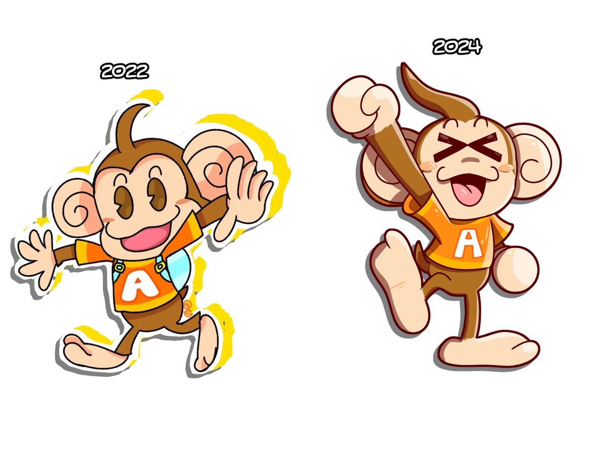 MightBananas's tweet photo. HIII EVERYBODYYY!!❤️🍌

I decided to reinstall this app but solely for the purpose of reviving this account! I’m in love with this series more than ever now!

Enjoy this AiAi I made a few weeks ago!!! And how it compares to my first ever AiAi!
#supermonkeyball #aiai #sega https://t.co/qsyzwx9r1U