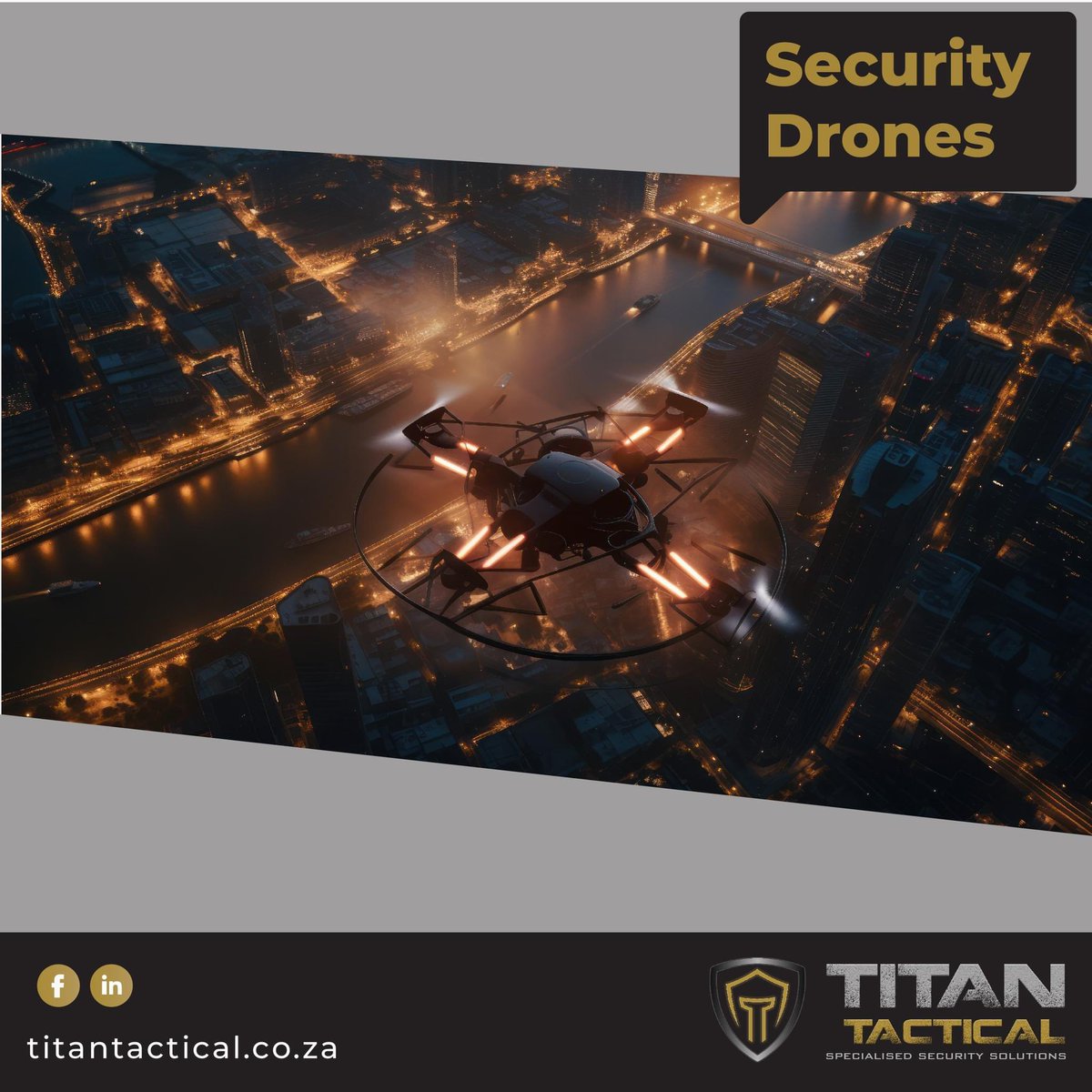 🚁🔍At Titan Tactical, we believe in staying at the forefront of security innovation, and we're thrilled to introduce our latest advancement – Security Drones equipped with cutting-edge Thermal Cameras! titantactical.co.za/security-drone… #SecurityInnovation #ThermalCameras #DroneTechnology